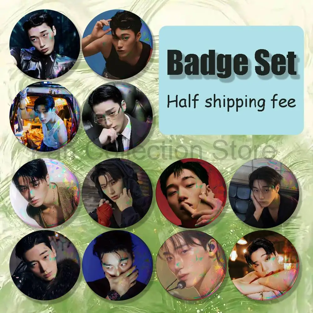 C-Choi Singer San Brooches for Backpack Accessories 25,32,44,58,75mm Round Enamel Pins 4-piece set Cartoon Anime Badge