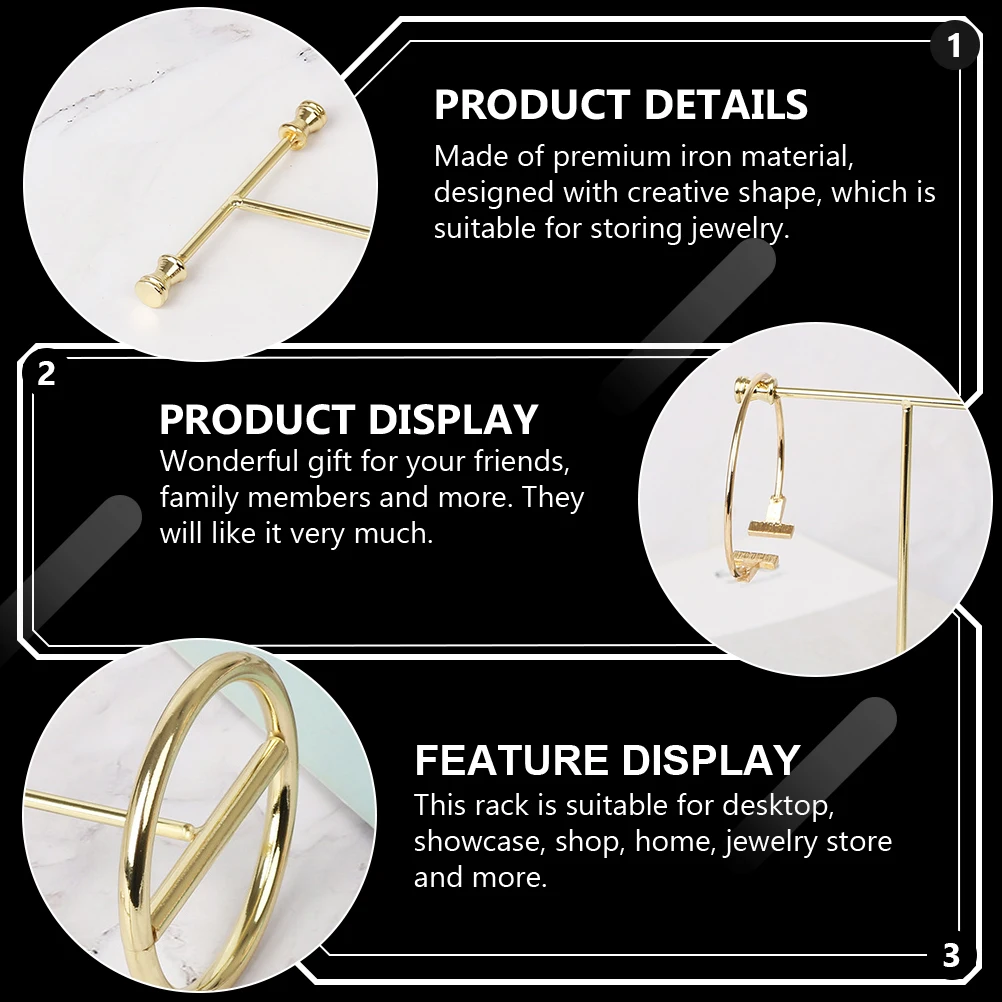 

2pcs Rack Iron Earrings St Desktop Adornment Showcase Display Shelf Home Decor Storage Decorative Earrings Rack Solution