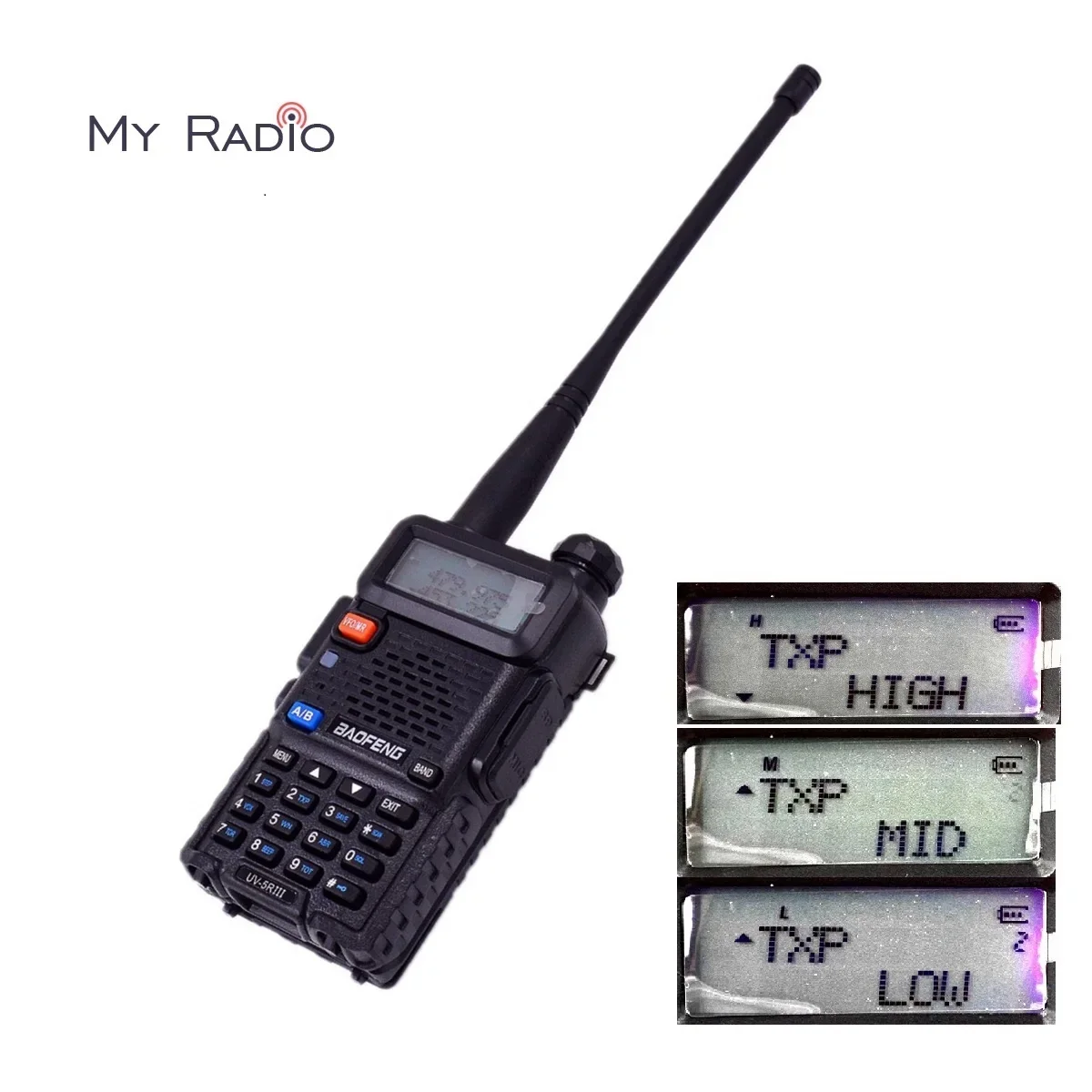 Baofeng UV5R-8W Two Way Radio 8w Three Power Option Vhf Uhf Lcd Screen Keyboard Classic Design Dtmf Ctcss Dcs Ham Walkie Talkie