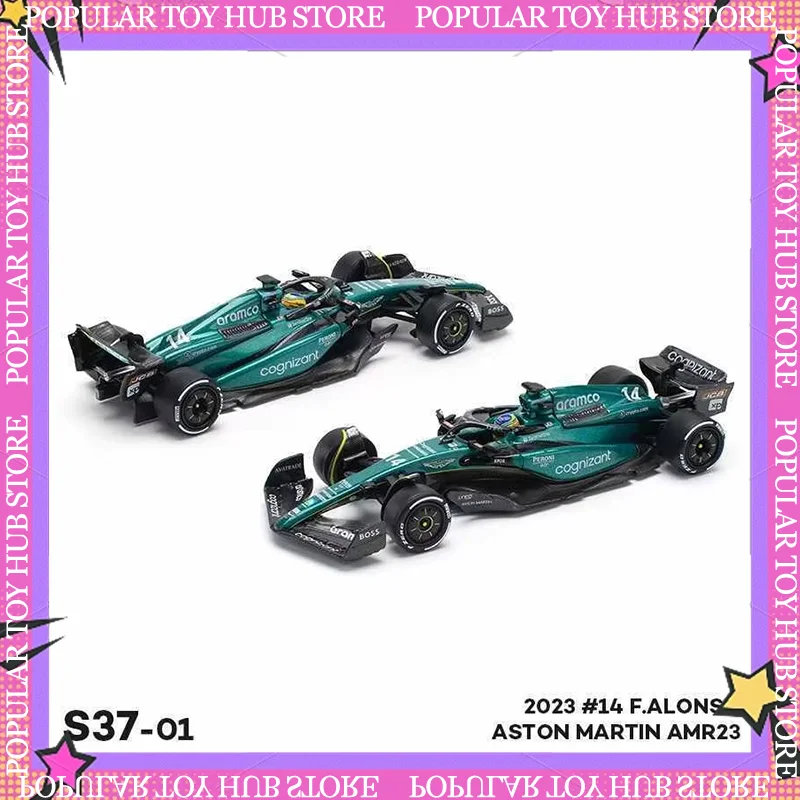 

In Stock Bburago 1:64 Aston Martin AMR23 F1 14# Alonso Formula One Alloy Diecast Car Collectible Model Vehicle Toy Gift