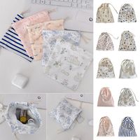 Creative DIY Gift Bag Large Capacity Anti Dust Candy Packaging Bag Multifunction Fabric Drawstring Pocket Lipstick