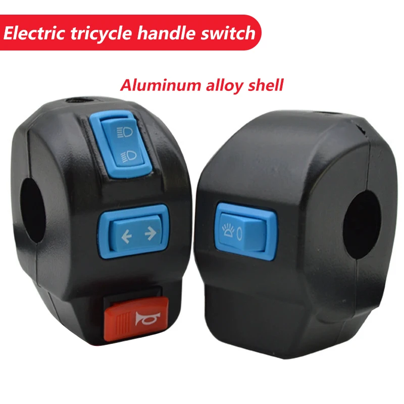 

Electric Tricycle Handle Seat Switch Assembly Horn Headlight Turn Signal Universal Combination Button With Brake Lever