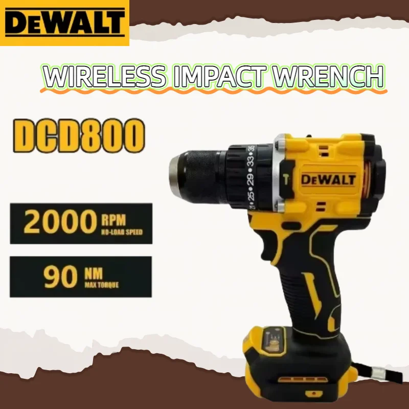 

Dewalt DCD800 2000RPM 1/2 Inch Brushless Cordless Electric Screwdriver Impact Drill Electric Tool For Dewalt Battery