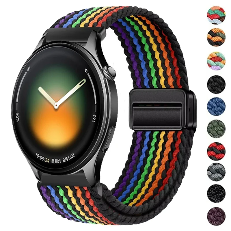 Braided Nylon Strap For Xiaomi Watch 5 2 Pro Mi Watch Color 2 Magnetic Bracelet For Mi Watch S5 S4 S3 S2 S1 Pro Active Wristband