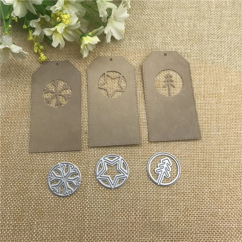 

3Pcs Christmas tree metal die decoration for scrapbook punching card cutting DIY process edge cutting