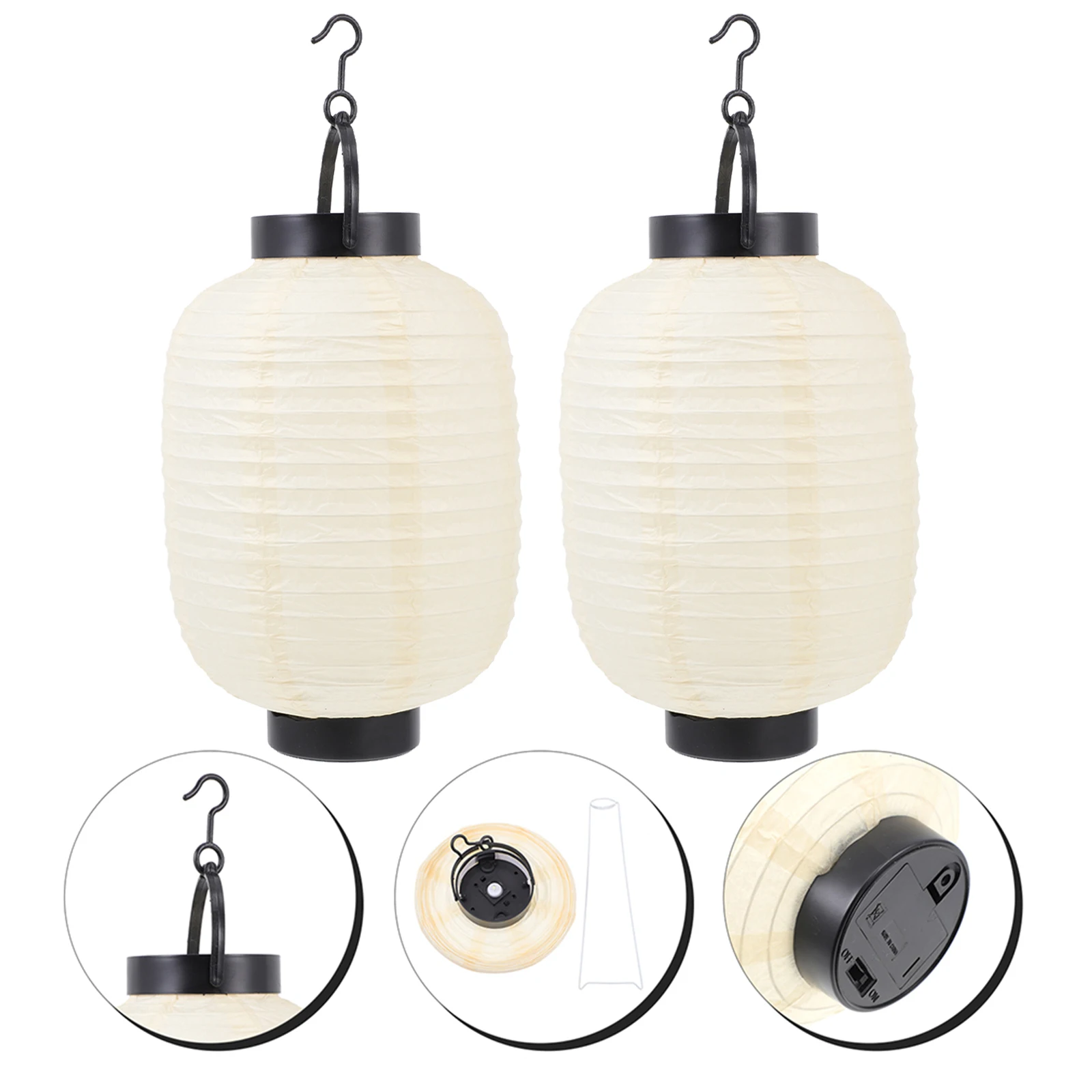 

2Pcs Lantern Decoration Japanese Style Lantern Lamp Folding Decorative Hanging Paper Lanterns Party Decorations for Home Indoor
