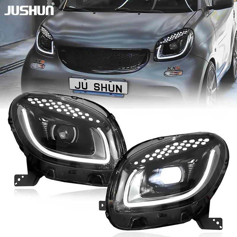 Car LED Headlight Assembly Suitable For Mercedes Smart W453 15-19 , Plug and Play Automotive Front Head Light
