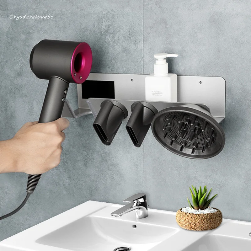 For Dyson Supersonic Hair Dryer Holder Bathroom Storage Organizer Shelf for Wall Mount Bathroom Hardware Accessories