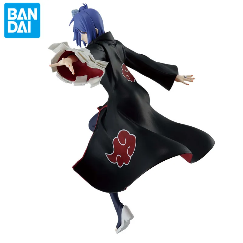 Bandai Genuine Anime Naruto Shippuden Akatsuki Organization Konan PVC 15cm Character Figure Model Toy Gift Doll Collection