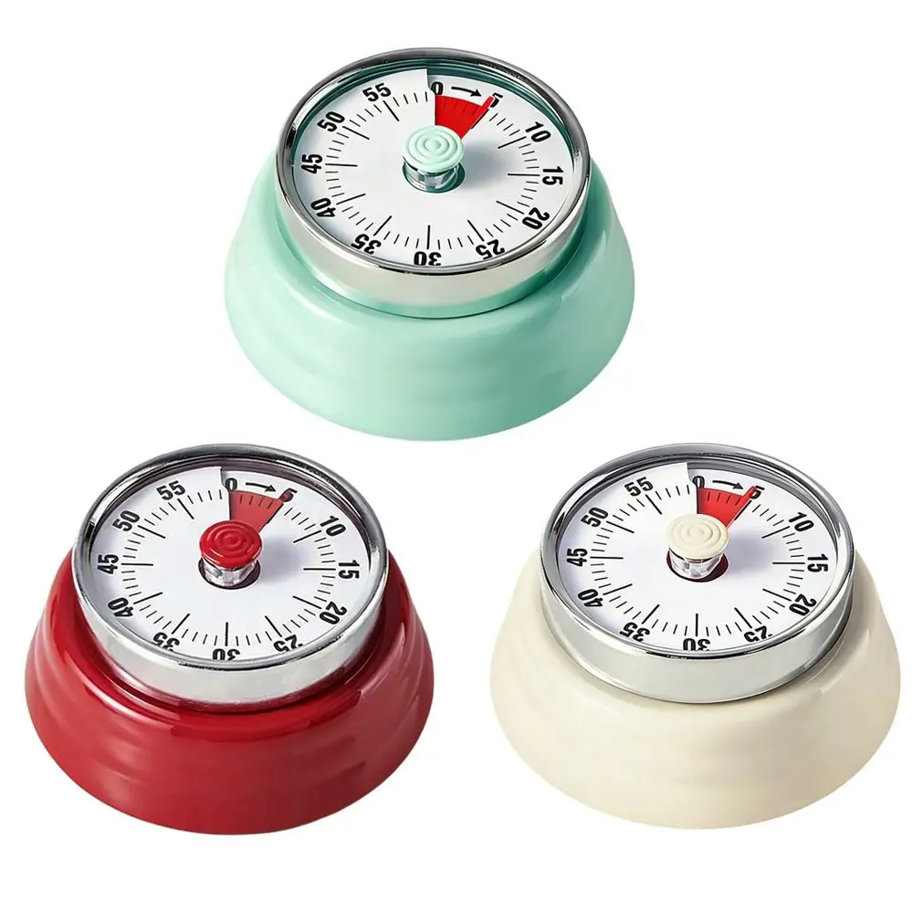 Magnetic Backing Kitchen Countdown Timer Visual Timer Stainless Steel Mechanical Countdown Timer Metal Cooking Timer Clock