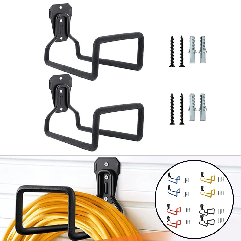 

2 PCS Garden Hose Holder Water Hose Holder Heavy Duty Rust Resistant Metal Garage Wall Hooks Stands For Outside Yard Garden