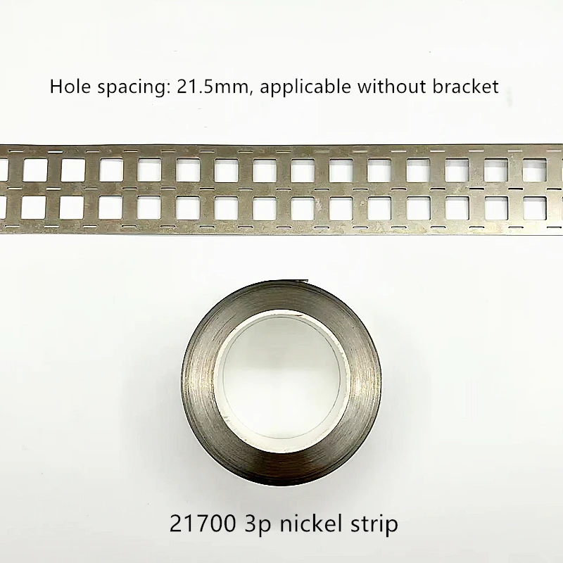 21700 Batterielochabstand 21,5 mm Verbindungsplatte gestempelt SPCC-Vernickelung 1 Meter parallel ohne Halterung Nickelstreifen – Detail 4