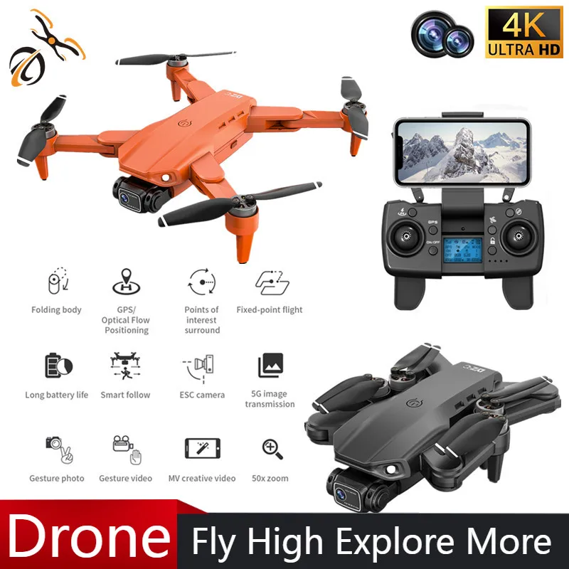 L900 Pro Drone Professional 4K HD Dual Camera Aerial Photography 5G GPS Brushless Foldable Quadcopter RC Drones Boy Toys Gift