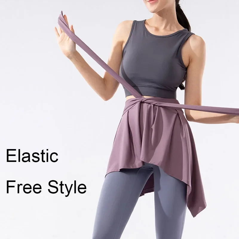 تنانير Aiithuug لليوجا والتنس للنساء، تنانير ملفوفة للتمارين الرياضية والجري والتمارين الرياضية والجري والركض