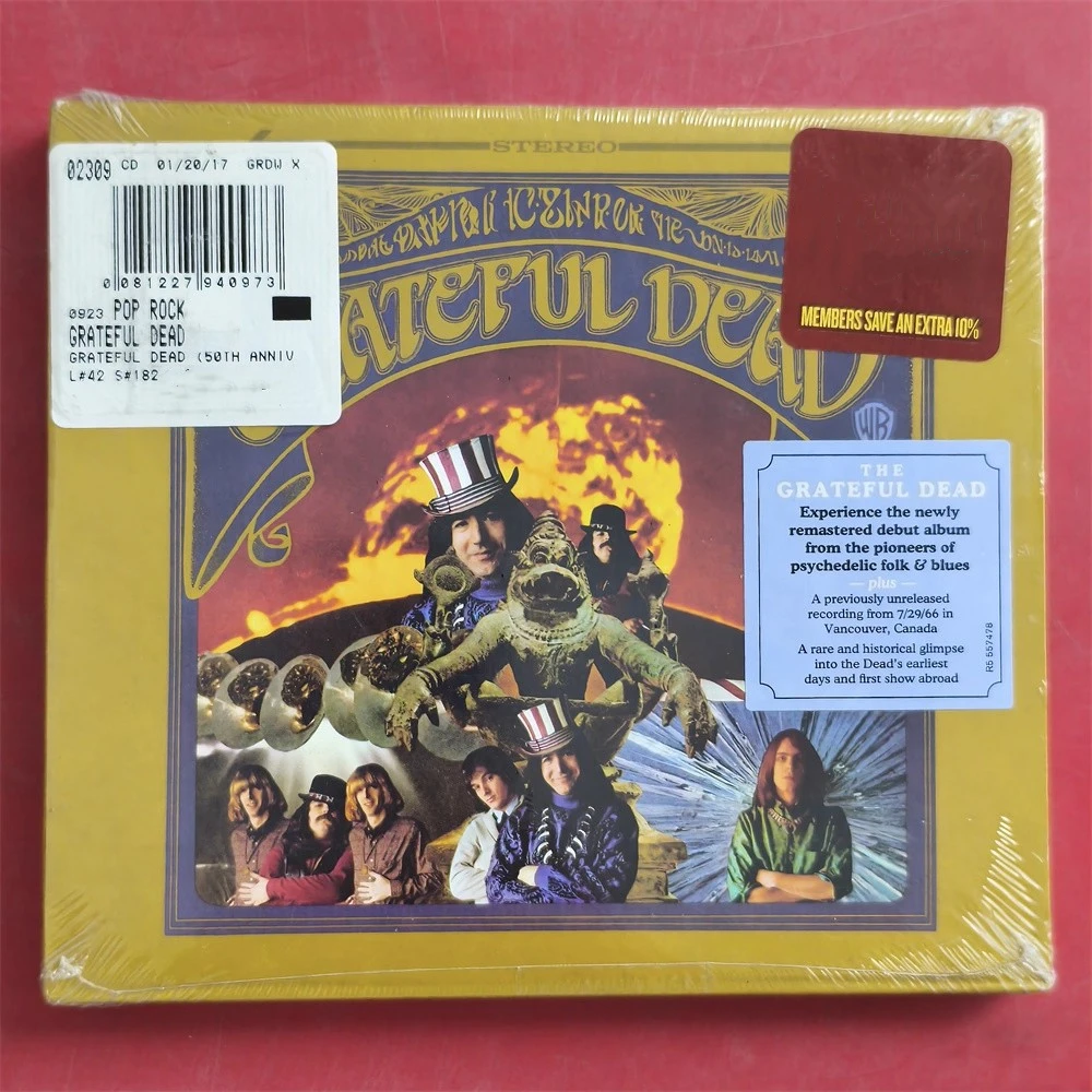 

Rock The Grateful Dead Jerry Garcia Music CD Greatest Hits Album The Golden Road Music Record Cosplay Walkman Car Soundtrack Box