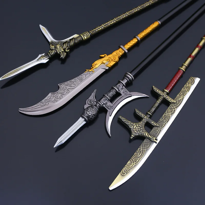 30cm Ancient Metal Cold Weapon Large Alloy Model Weapon Decoration House Decor Desktop Game Colletion Action Figure Arts Toys