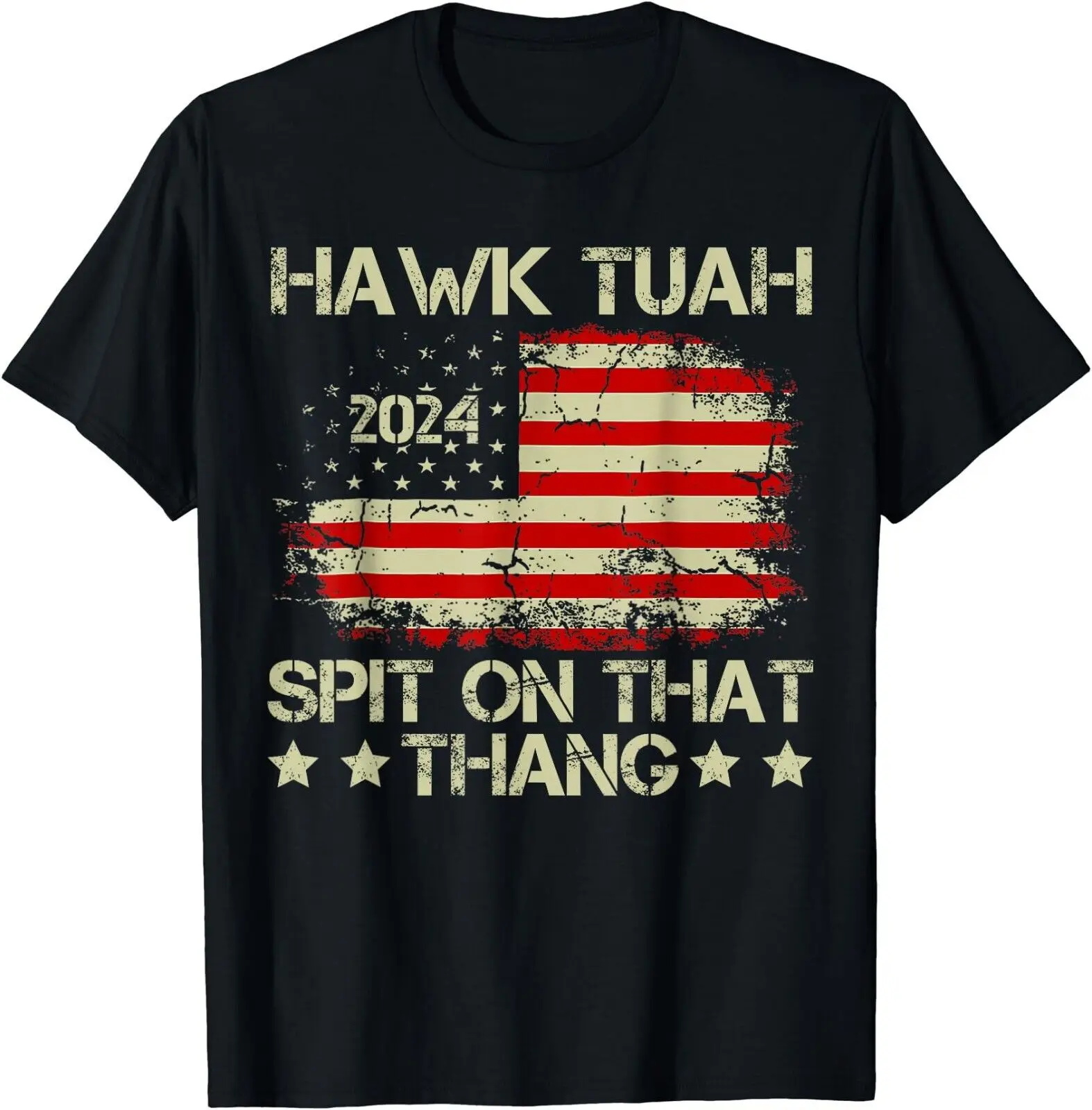 American Flag Hawk Tuah 24 Spit On That Thang T-Shirt Bosses' day, Christmas