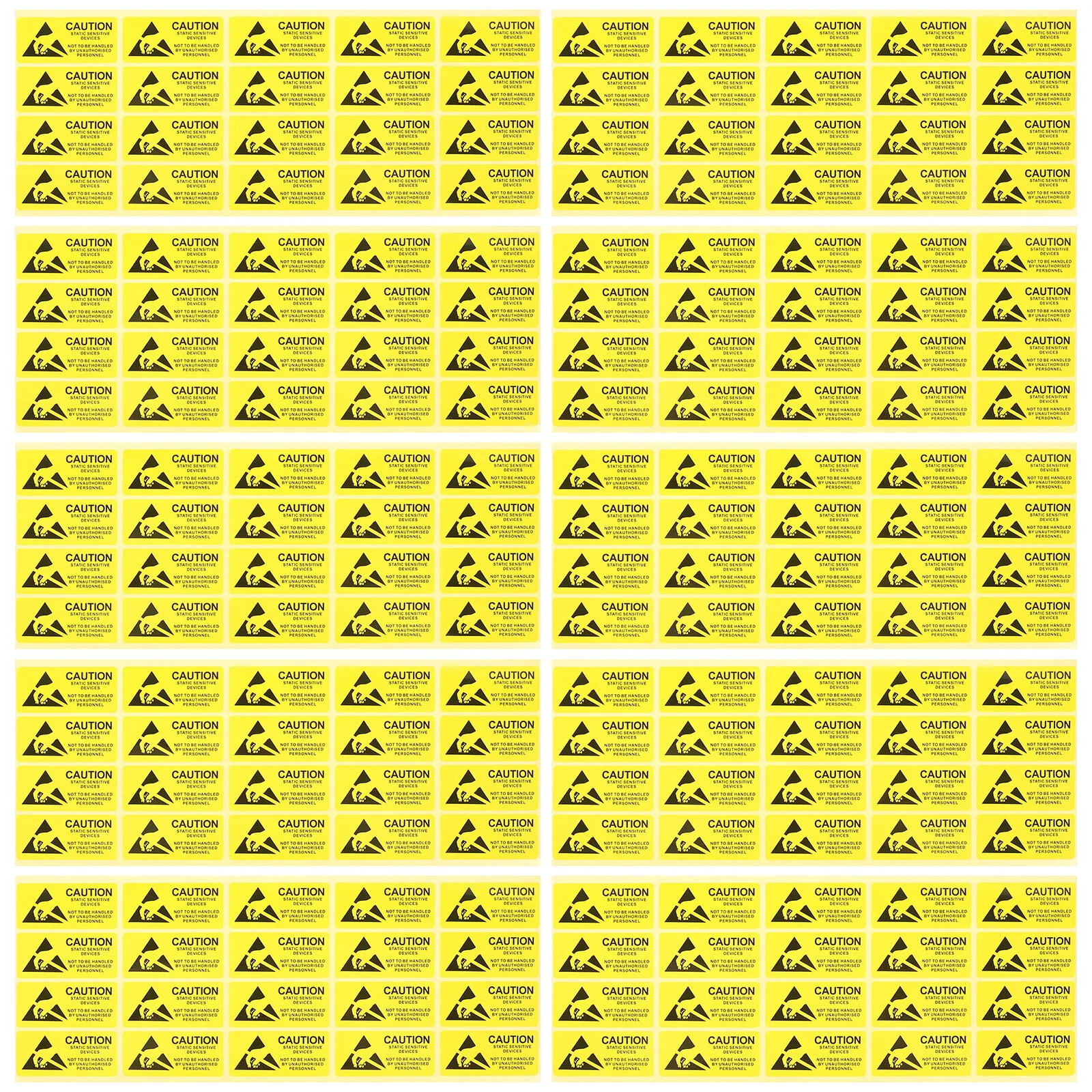 450Pcs 55x25mm Static Sensitive Device Sticker Heavy Duty Wall Decal for Auto Bumpers Metal Plastic Tables School Building