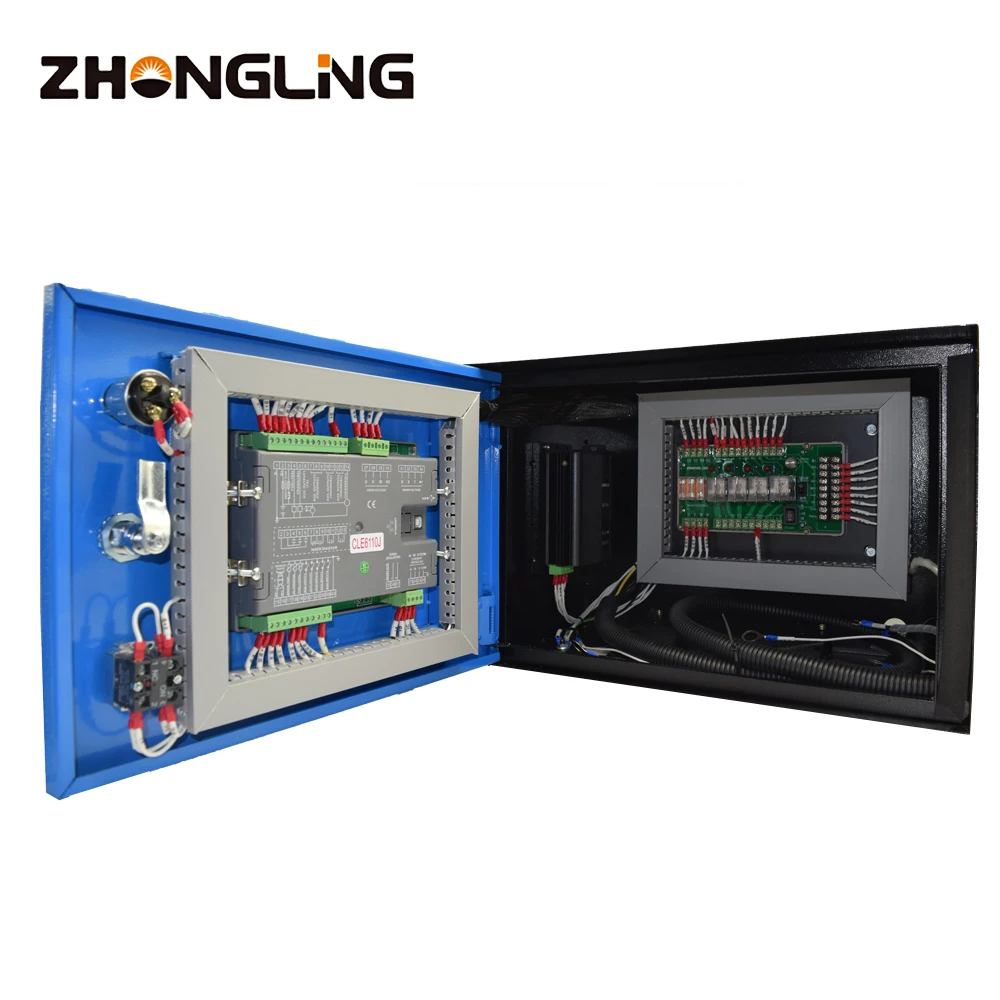 generator control panel with controllers and chint parts zhongling 3 holes automatic start electrical control unit