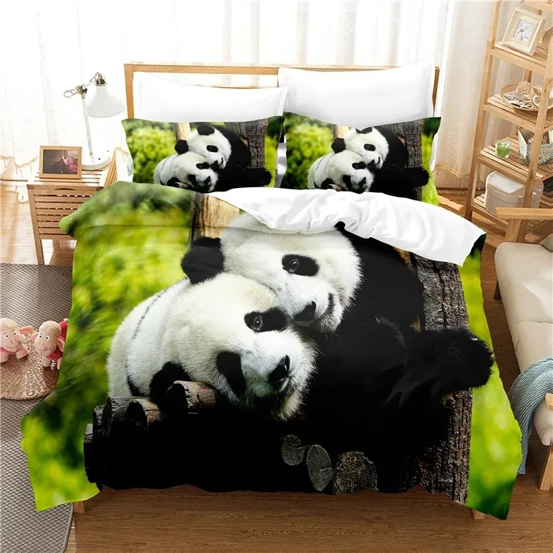 

3D Print Animal Horse,panda,elephant,lion Bedding Set Bedroom Soft Modern Bedspreads Comefortable Duvet Cover Quilt Pillowcase