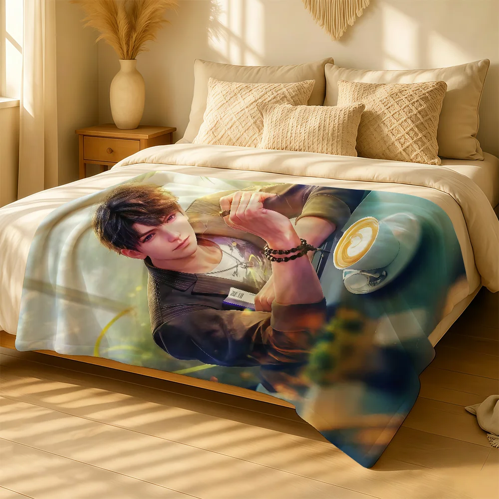 Game Love And Deepspace Caleb Xia Yizhou Blanket For Soft Warm Knee For Bedroom Living Room Bed Sofa Camping Picnic Office Gift