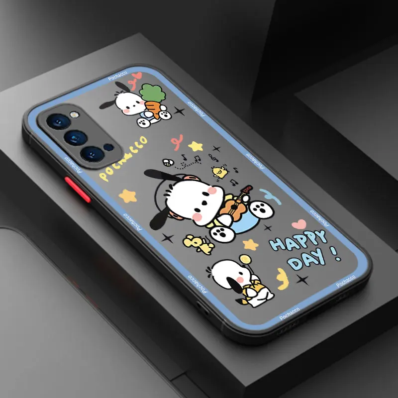 Cute Pochacco Translucent Phone Case For OPPO A57 A58 A74 A78 A94 4G A55 A98 5G A15 A16 A17 A31 A36 A38 A52 A59 A53 A93 2020