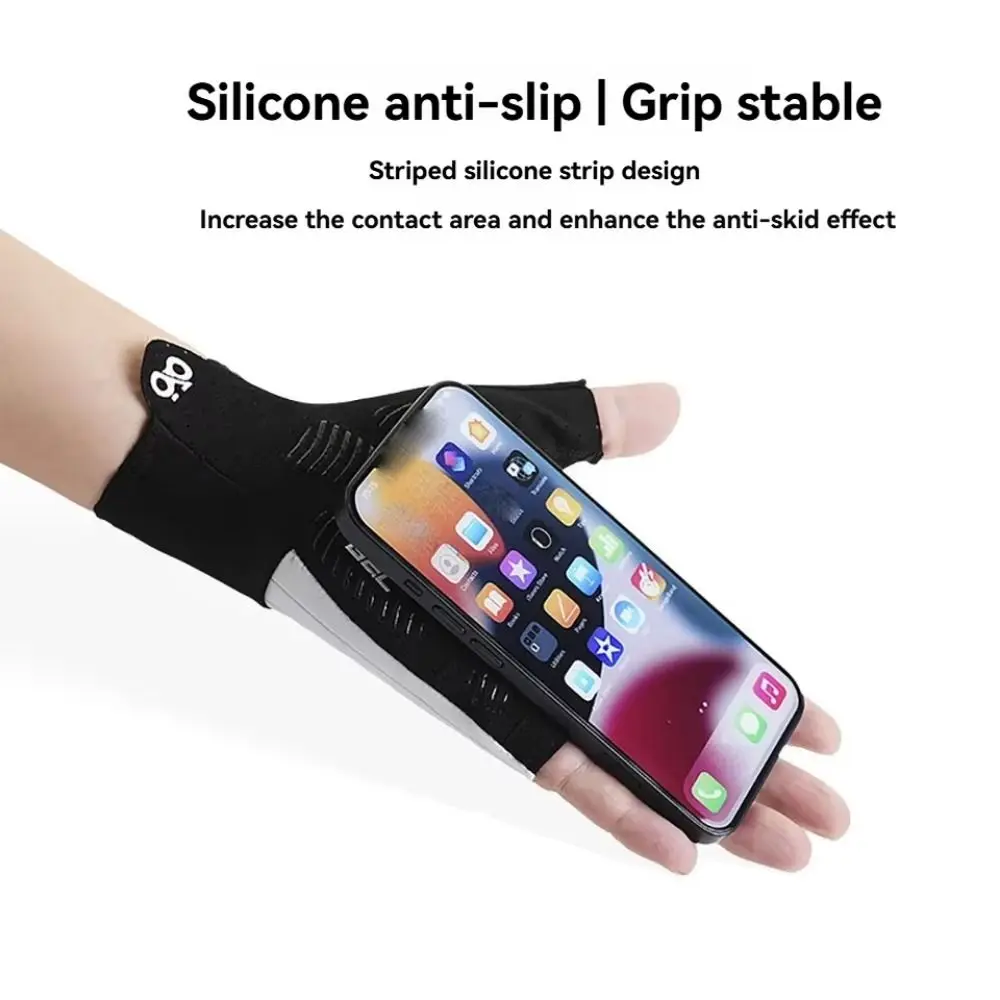 

1 Pair Breathable Cycling Gloves Anti-Slip Palm Guards Fitness Gloves Sweat-wicking with Wrist Band Half Finger Gloves