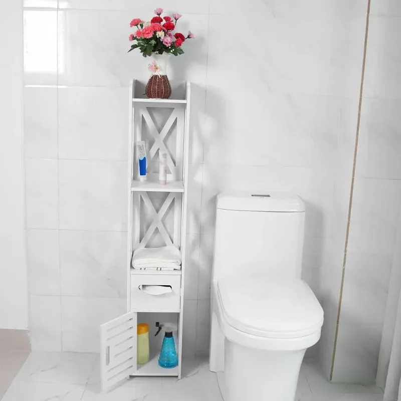 

Column Bathroom Cabinet Storage Multifunction Home Furniture Luxury Multipurpose Small Closet Sink Under the Sink Pvc Locker Wc