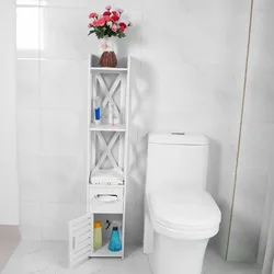 Column Bathroom Cabinet Storage Multifunction Home Furniture Luxury Multipurpose Small Closet Sink Under the Sink Pvc Locker Wc