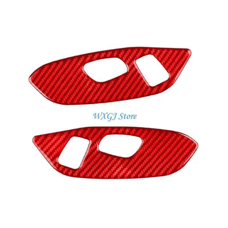 

37JE Adjustment Switches Frame Stickers for C8 2020-2023 Carbon Fiber Car Front Switches Frame Decals