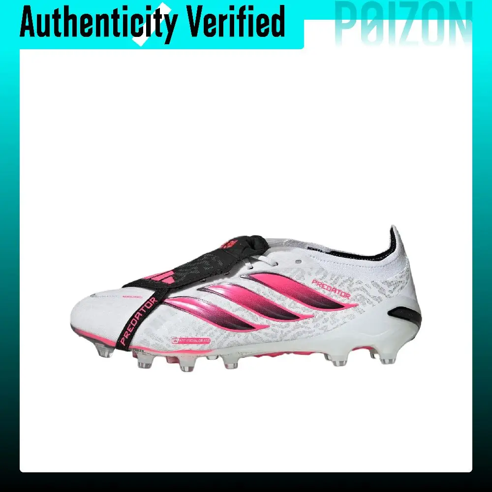 Adidas PREDATOR ELITE Soccer Shoes Unisex Low-top White/Swirl Neon Red/Black IH4707