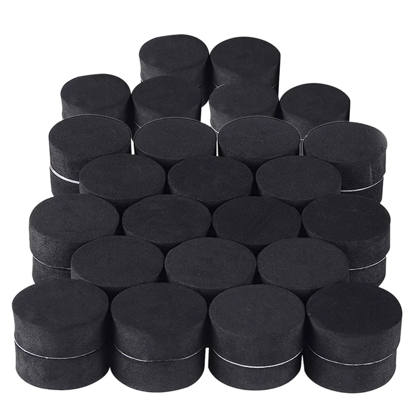 24Pcs Flower Plant Pot Feet Risers Natural Rubber Pot Mat Invisible Plant Pots Risers Pad Flower Pot Feet Black