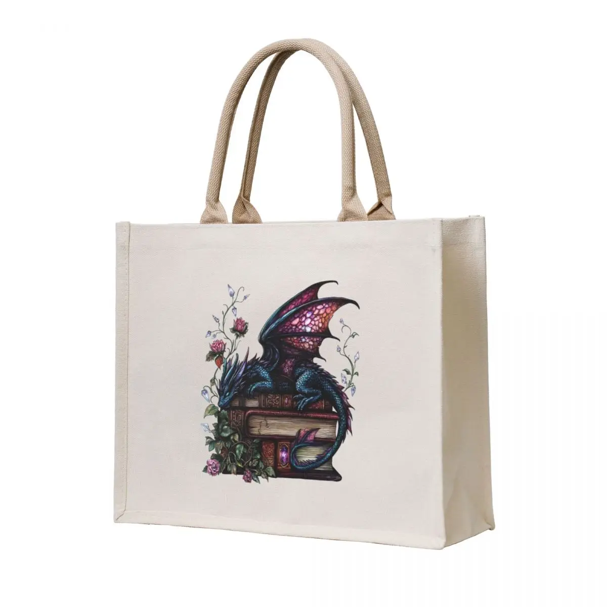 

Life is Better with Dragons and Books Tote Bag shopper bag women tote bags cloth bags large tote bag