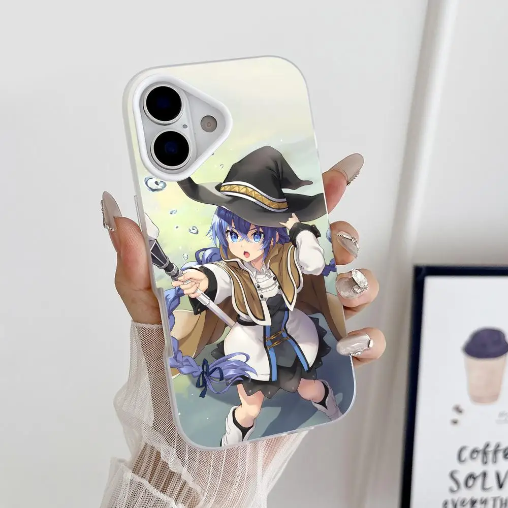 

Mushoku Tensei Roxy Phone Case for iPhone 17 16 15 14 13 12 11 Air Pro Max Plus Jelly Double layer White Cover