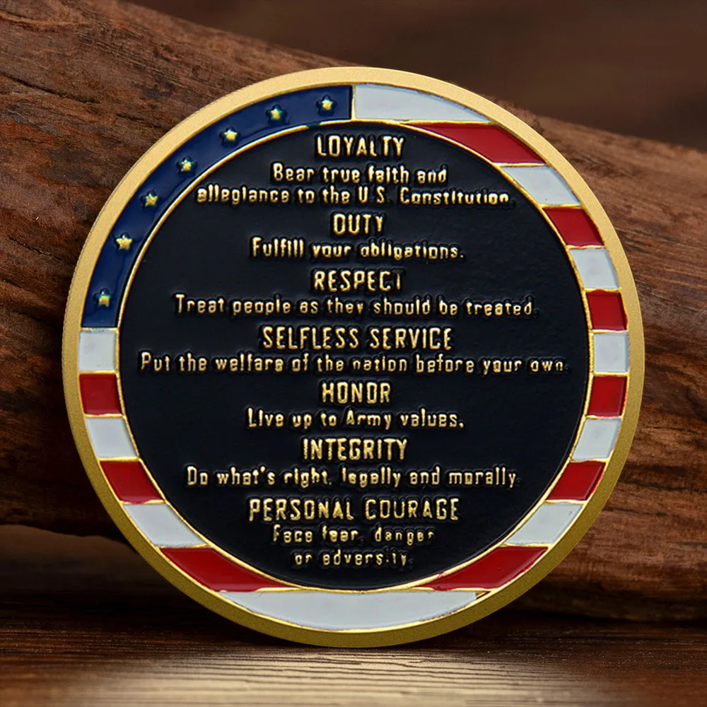Core Values Collectible Coin of The United States Military Army Gold Plated Honor Souvenir Coin