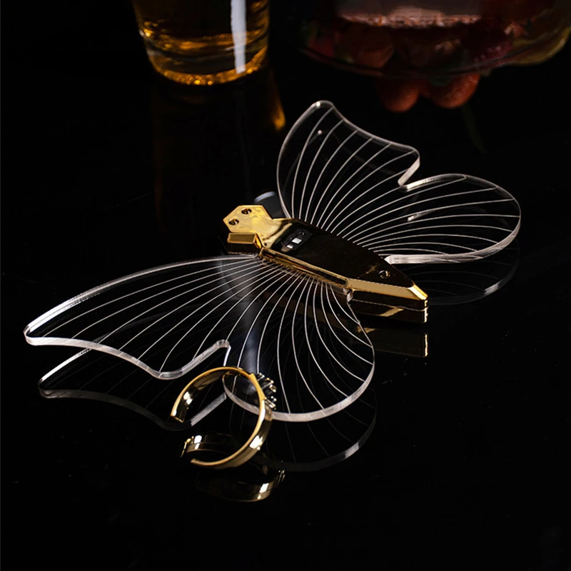 LED 3D Acrylic Butterfly Night Light USB Rechargeable Color Lights For Champagne Bottle Party KTV Bar Club Decor Atmosphere Lamp