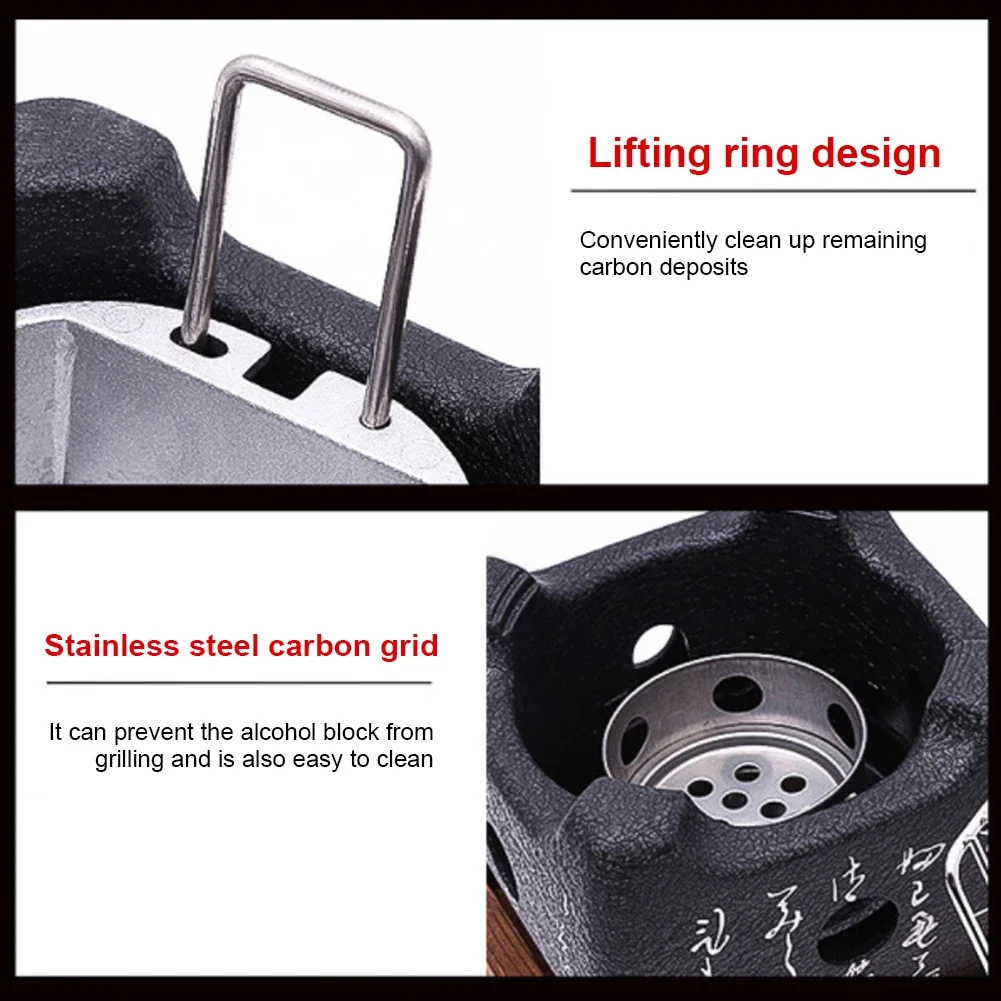 Smokeless Portable Grill Korean Japanese Barbecue Grill Charcoal BBQ Oven Alcohol Stove Household Non-stick Korea BBQ Table