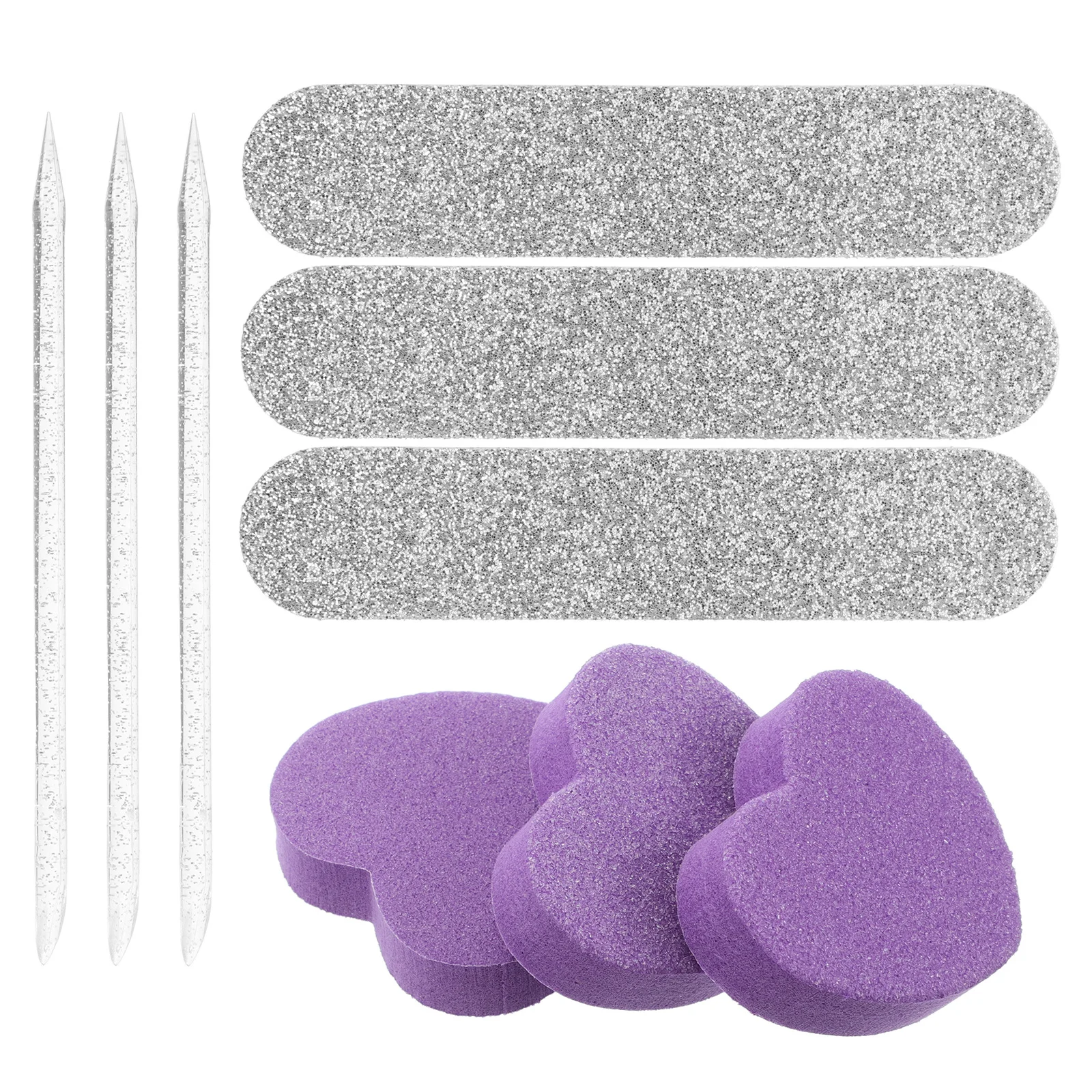 

10Sets Professional Nail Care Kit Multifunctional Tools for Shaping Smoothing Polishing Home Salon Use Durable Easy to Use