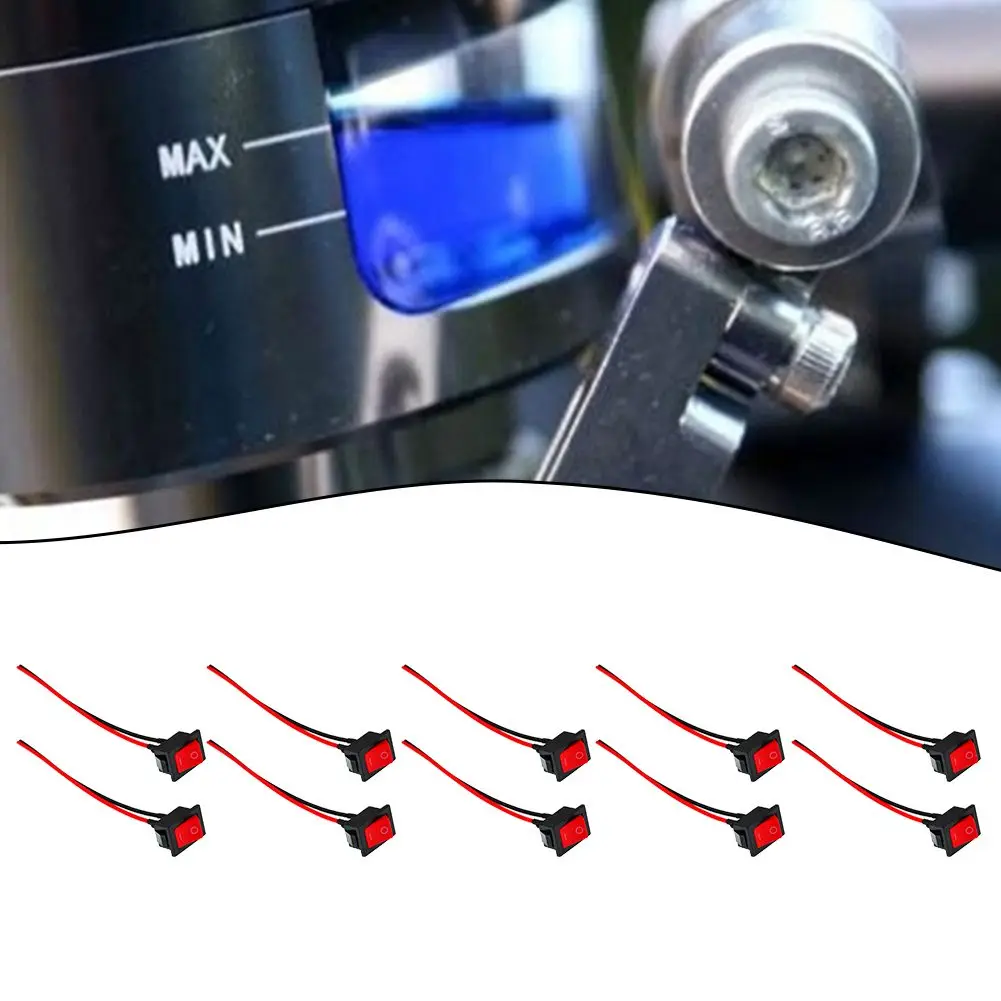 Button Switch Red Headlight Control Direct Replacement Easy Installation High Strength Motorcycle Modification