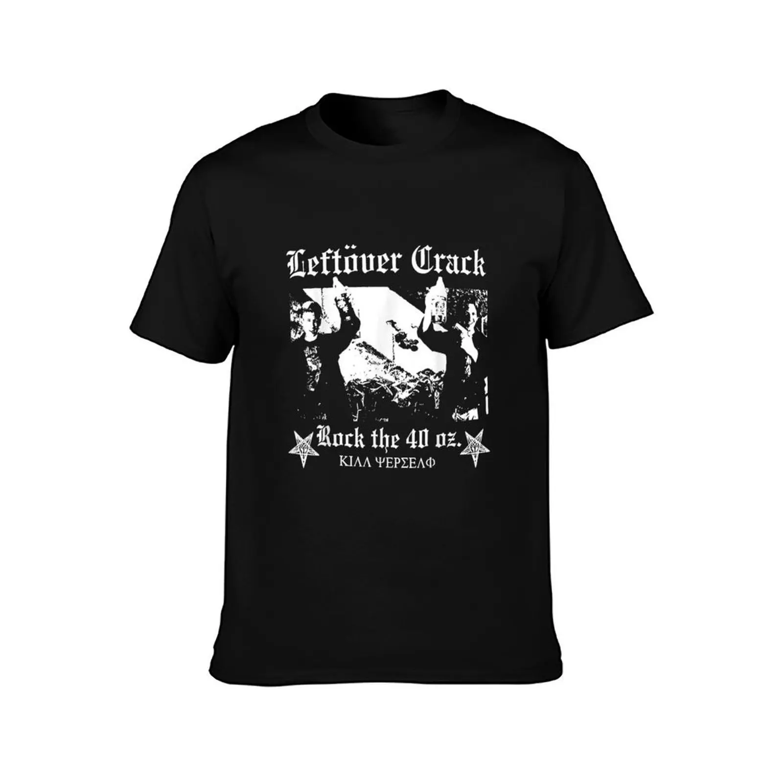 Leftover Crack T-Shirt, Summer Casual Cotton Tee, Oversized Streetwear Tops, Vintage Graphic Print, Loose Fit Short Sleeve