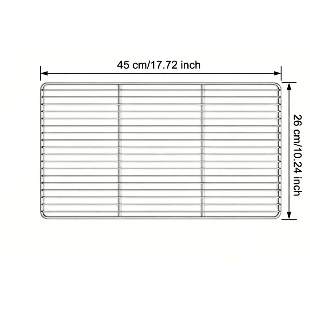 Rust Resistant Barbecue Grate Outdoor Grill Cooking Grate High Temperature Resistant Optimal Heat Retention 45*26cm
