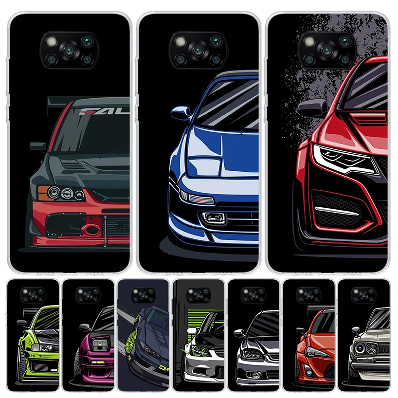 JDM Tokyo Drift Sports Car Male Men Case Phone Cover for Xiaomi Mi 11T 12T 10T 9T Pro 11i 12X 13 12 11 10 9 8 Lite 6X 5X A3 A2 T