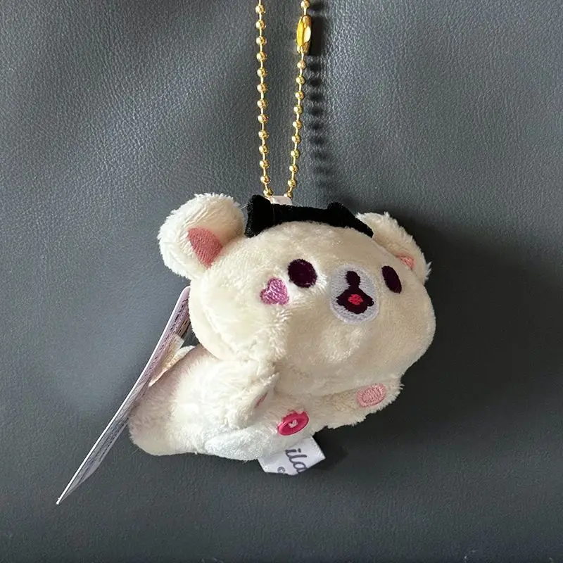 

8cm Kawaii Rilakkuma Backpack Pendant Hanging Anime Cartoon Cute Schoolbag Accessories Plush Keychain Girls Halloween Gift Toys