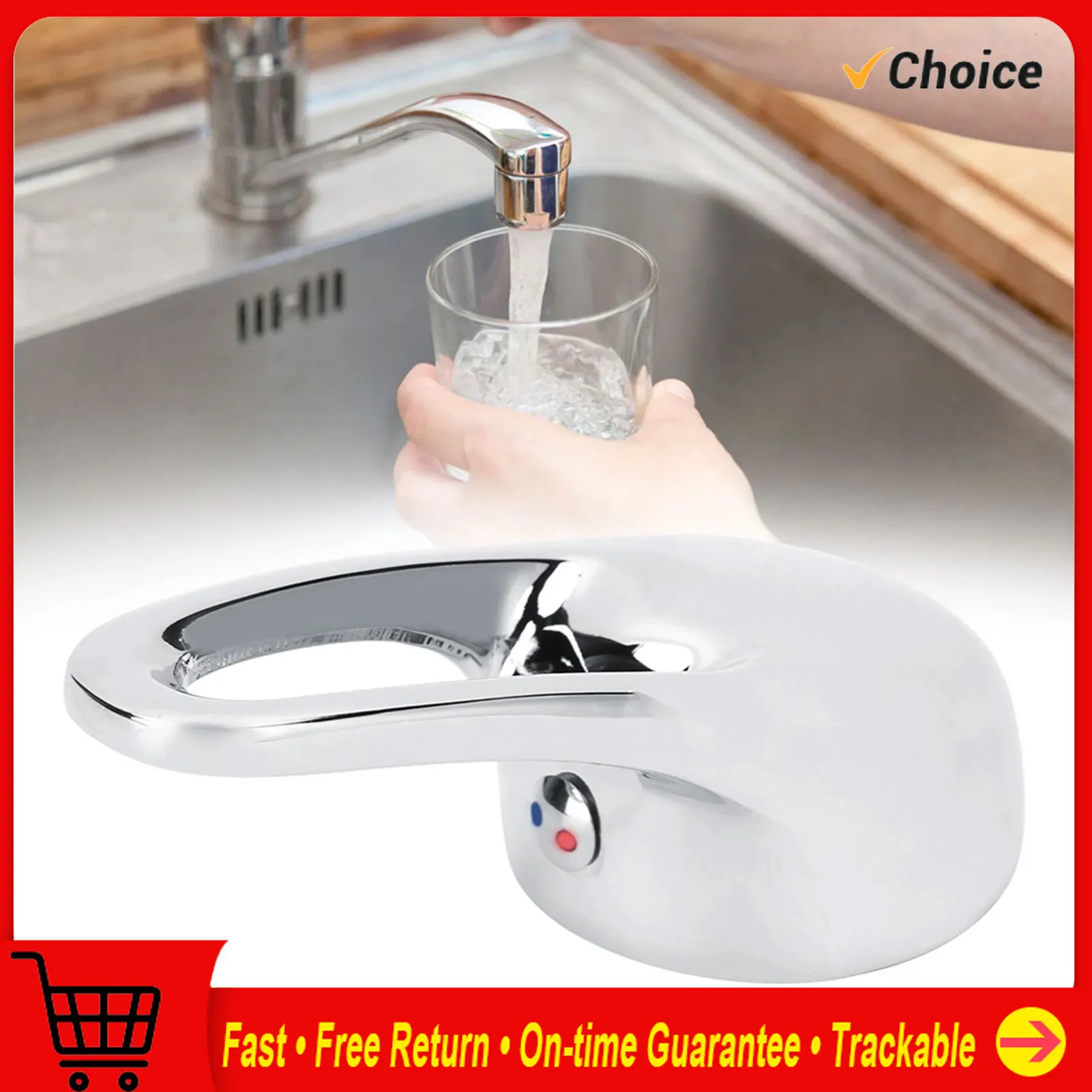 

35mm Faucet Lever Handle Zinc Alloy Basin Mixer Faucet Tap Single Lever Handle Replacement for Kitchen Bathroom Faucet Accessory