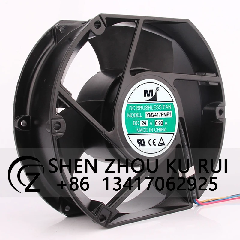 Case Fan Ball Bearing for Yimeng 17251 24V 0.90A YM2417PMB1 172*150*51MM 17CM Inverter Fan High Temperature Resistant Fan