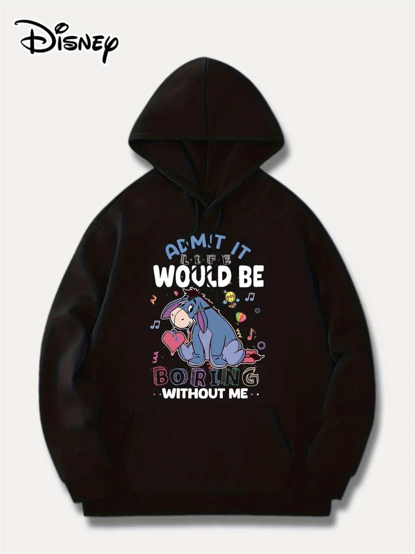 

Hoodie Winnie The Pooh Eeyore Boys and Girls Kids Family Hooded Sweater Autumn Winter Oversized Cotton Men Women Long Sleeve Top