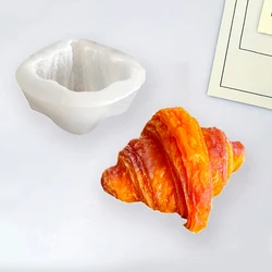 Simulation Croissant Candle Silicone Mold DIY Handmade Aromatherapy Dessert Chocolate Soap Making Mould French Bread Molds