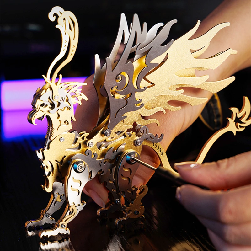 Mokr gu diao quebra-cabeças de metal 3d, brinquedos infantis, modelo de montagem diy, natal, ano novo e aniversário, presentes, treinamento educacional