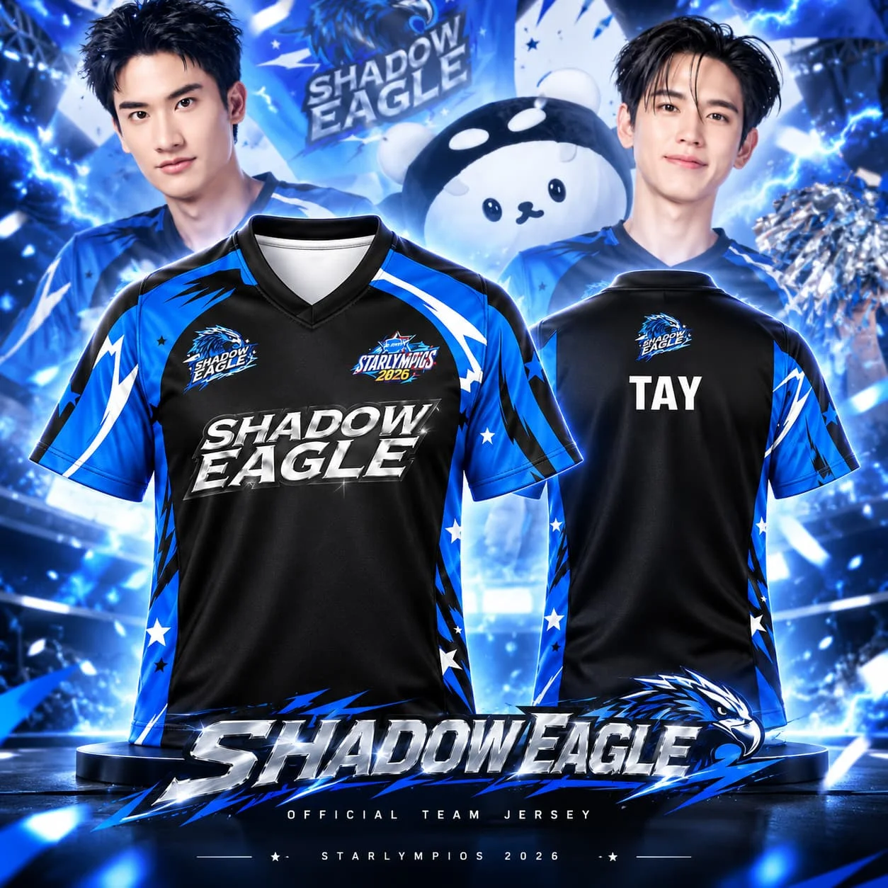 Thailand Gmmtv Starlympics 2026 TayNew BL CP Fans Sports Day 3D Printed Unisex Vneck T Shirt Women's Tshirt Men Tee Jersey