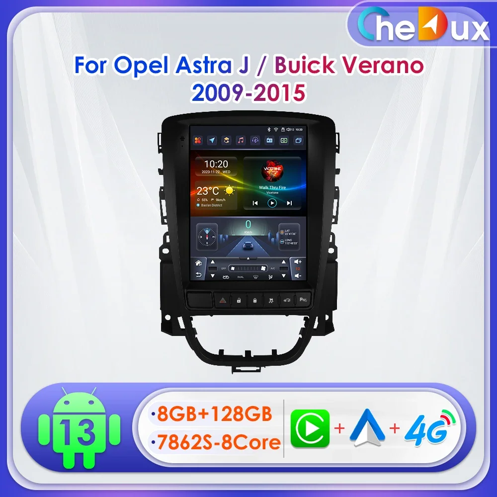 

Chedux 9.7inch Android13 Car Radio for Opel Astra J Buick Verano 2009 - 2015 UI7862 Multimedia Carplay 4G GPS RDS DSP Navigation